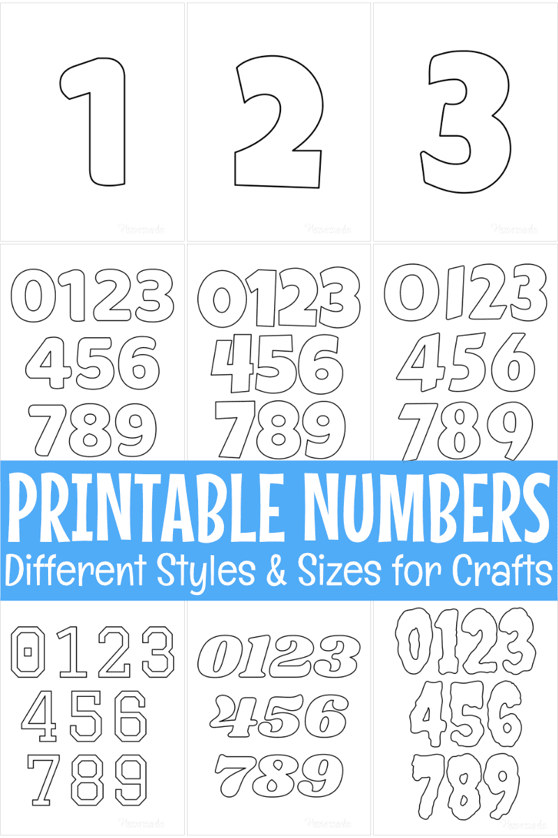 Free Printable Numbers For Crafts inside 4 Inch Number Stencils Printable Free
