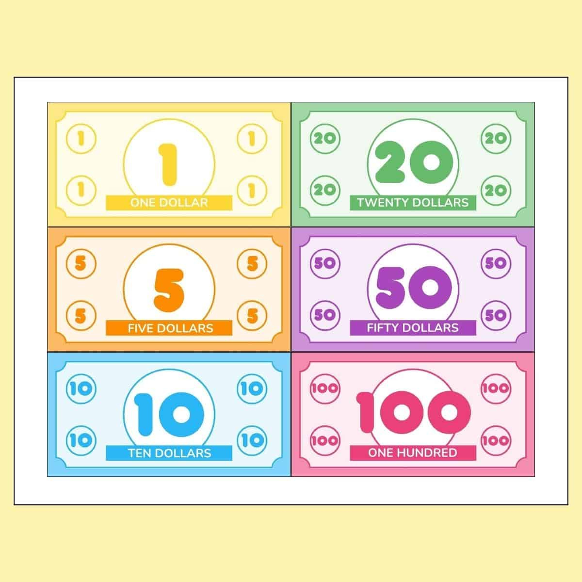 Free Printable Play Money For Classroom Or Kids&amp;#039; Games with Printable Fake Money For Classroom