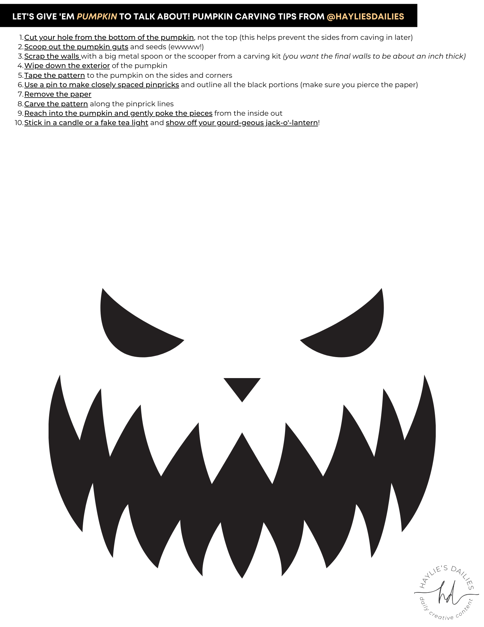 Free Printable Pumpkin Carving Patterns For The Most Boo-Tiful intended for Free Printable Jack O Lantern Template