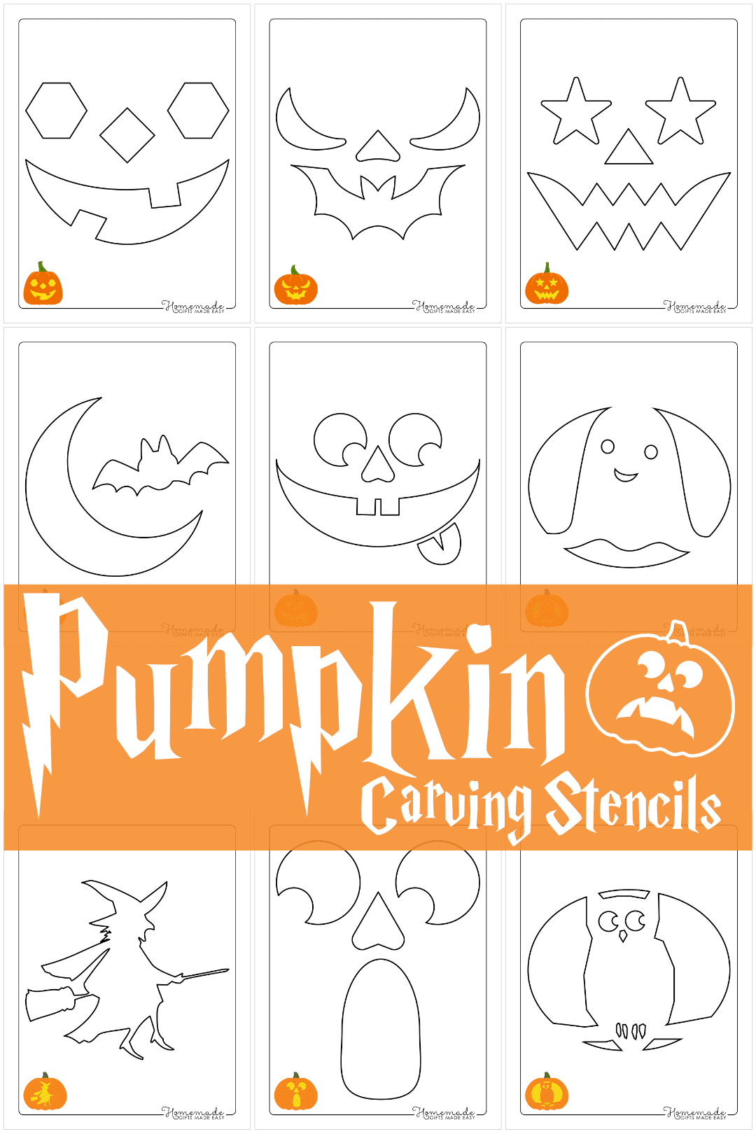 Free Printable Pumpkin Carving Stencils &amp;amp; Templates For Halloween pertaining to Easy Printable Pumpkin Stencils For Free