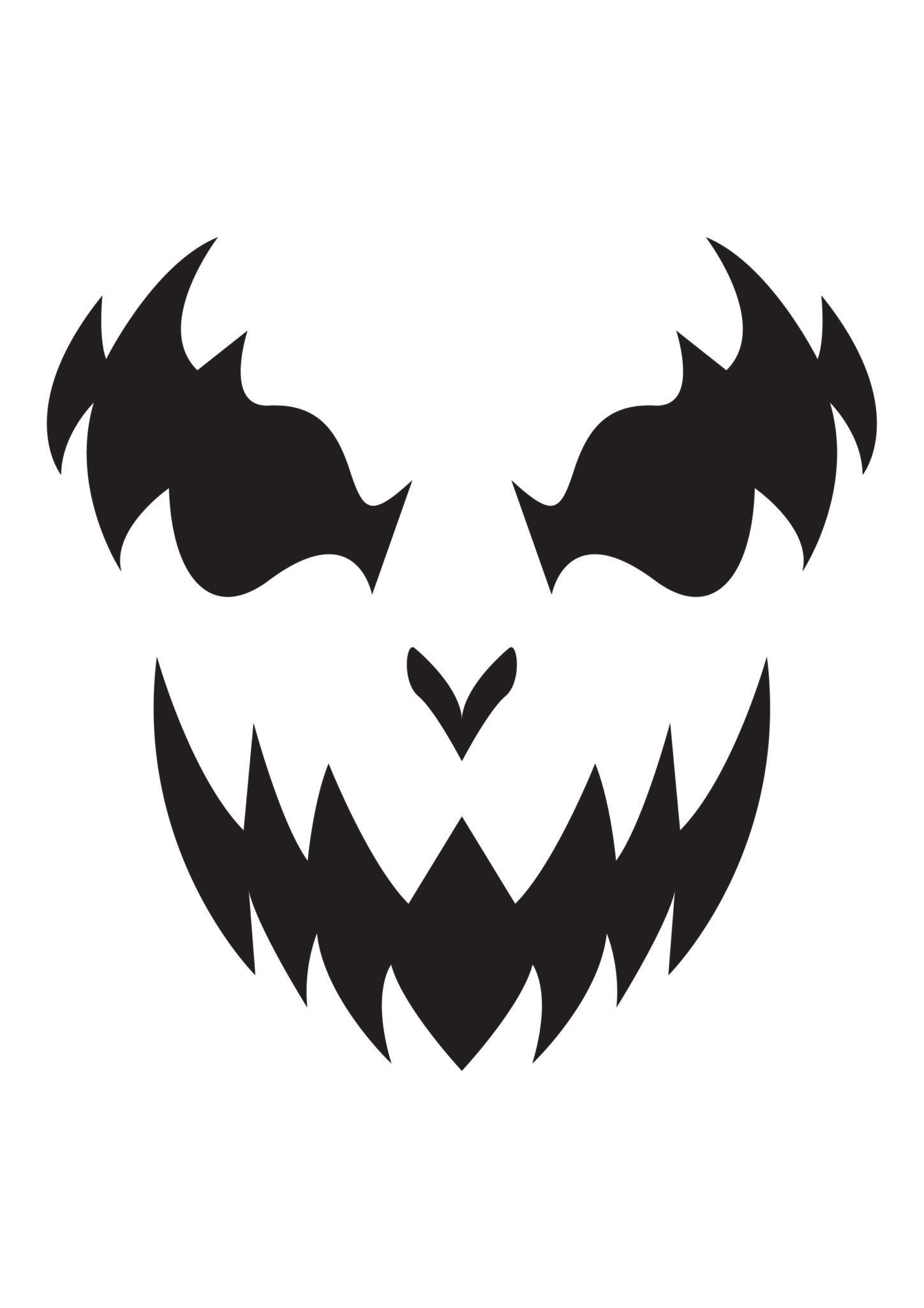 Free Printable Pumpkin Carving Templates | Partyrama Blog in Halloween Pumpkin Templates Free Printable