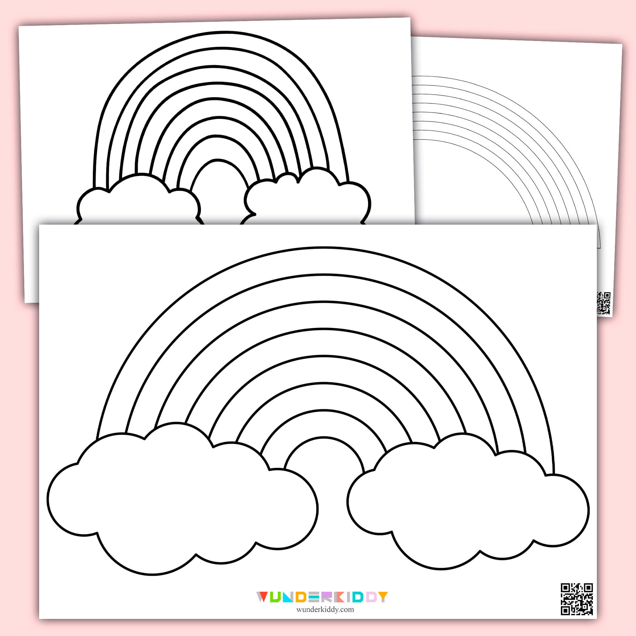 Free Printable Rainbow Template For Craft In Kindergarten with regard to Free Printable Picture of a Rainbow