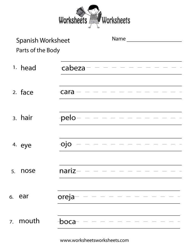 Free Printable Spanish Worksheets - Worksheets Library with Printable Spanish Worksheets For Beginners