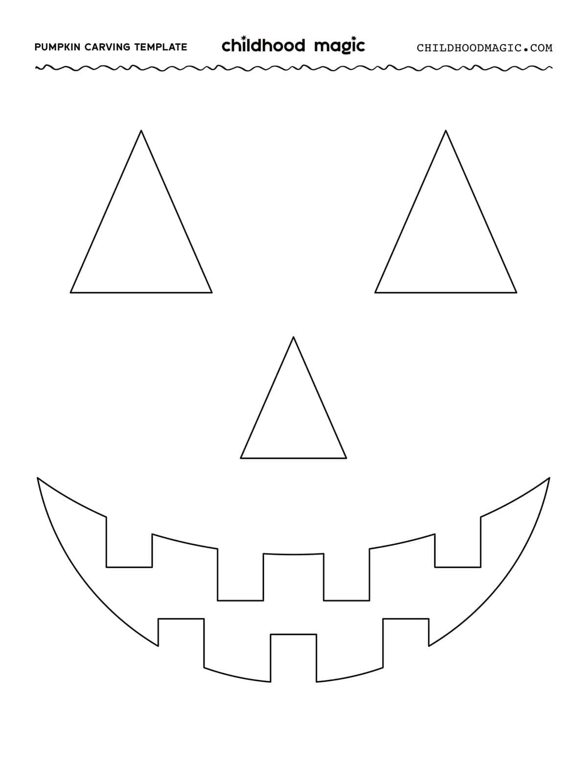 Free Printable Templates For Carving Pumpkins - Childhood Magic with Pumpkin Face Template Free Printable