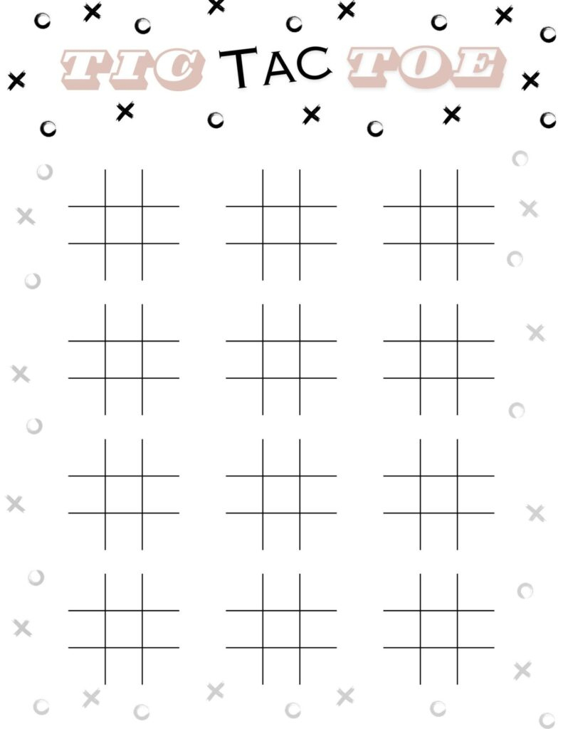 Free Printable Tic Tac Toe with Free Tic Tac Toe Printable