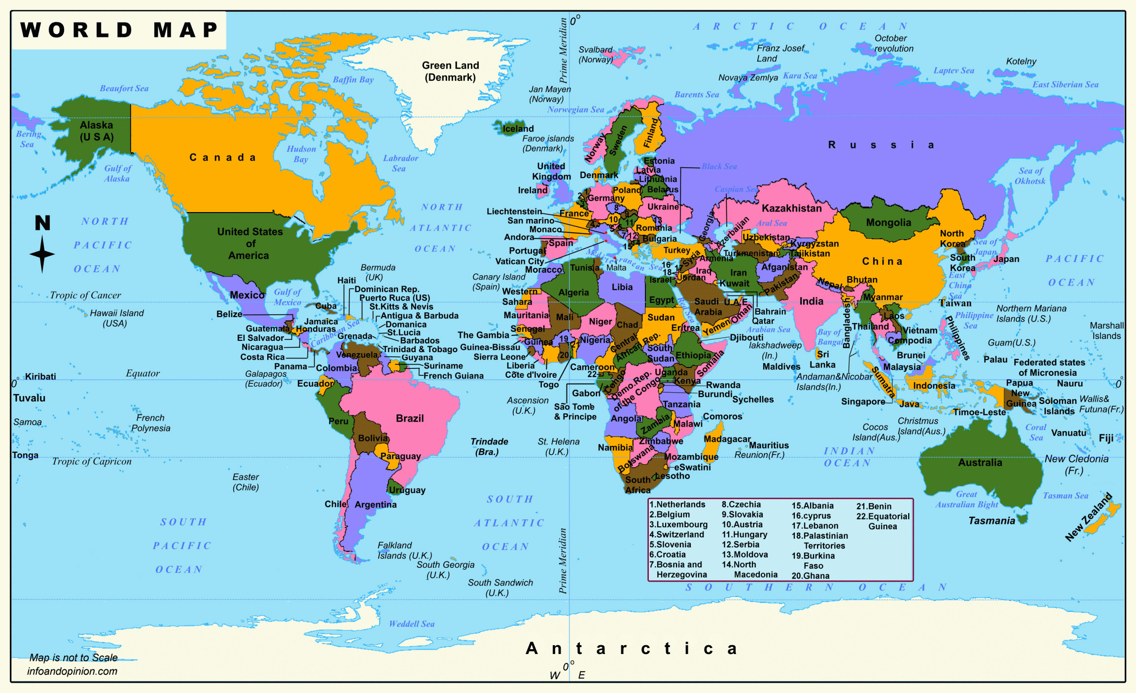 Free Printable World Map Poster For Kids [Pdf] throughout Free Printable Map of the World