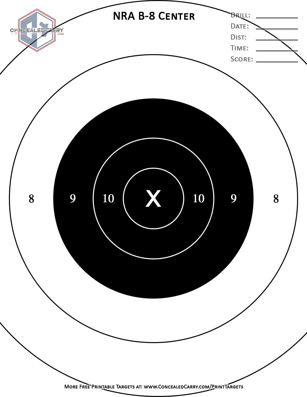 Free Targets And Downloadable Resources throughout Printable 8.5 X 11 Targets For Shooting