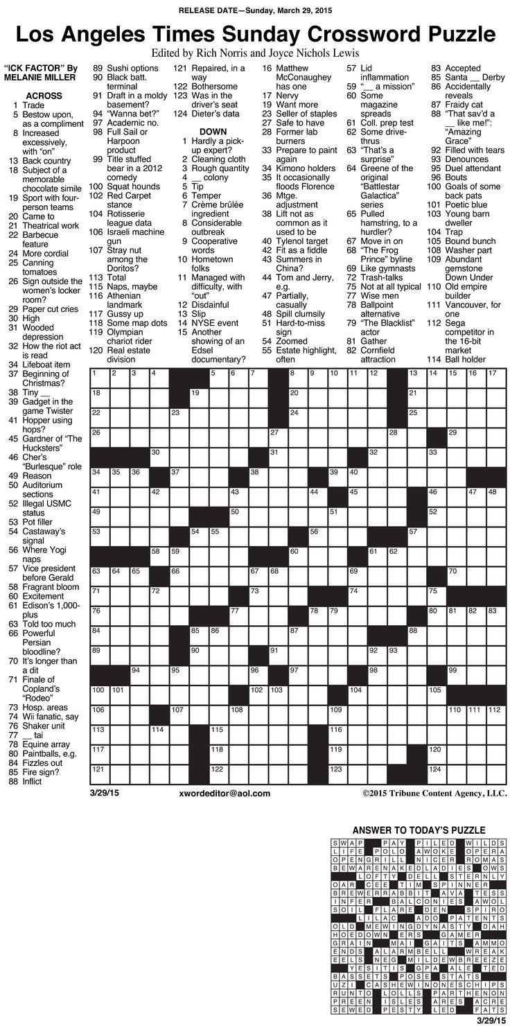Free Usa Today Printable Crossword Puzzles 2015, Download Free Usa intended for Printable Usa Today Crossword Puzzles