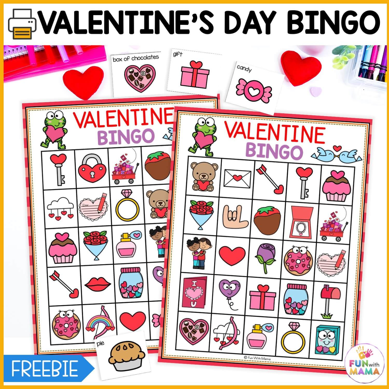 Free Valentine'S Bingo Game - Fun With Mama with regard to Valentine'S Day Bingo Printables