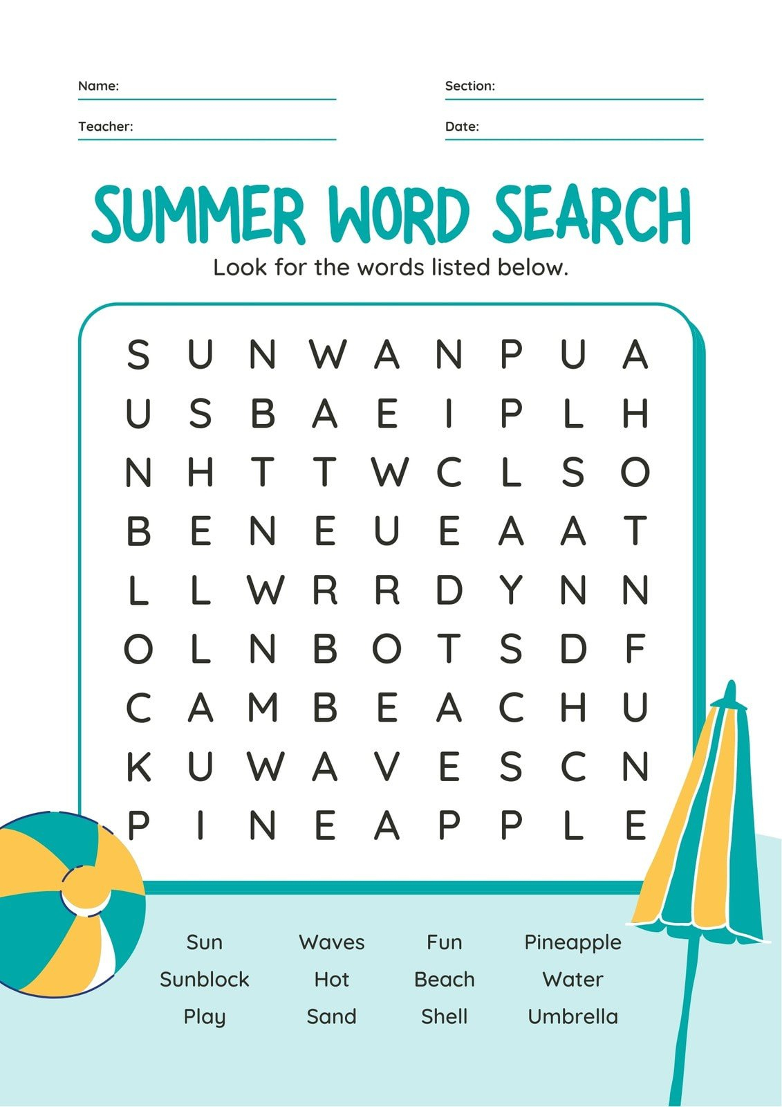 Free Word Search Maker – Make Your Own Word Search | Canva in Make Your Own Word Search Printable