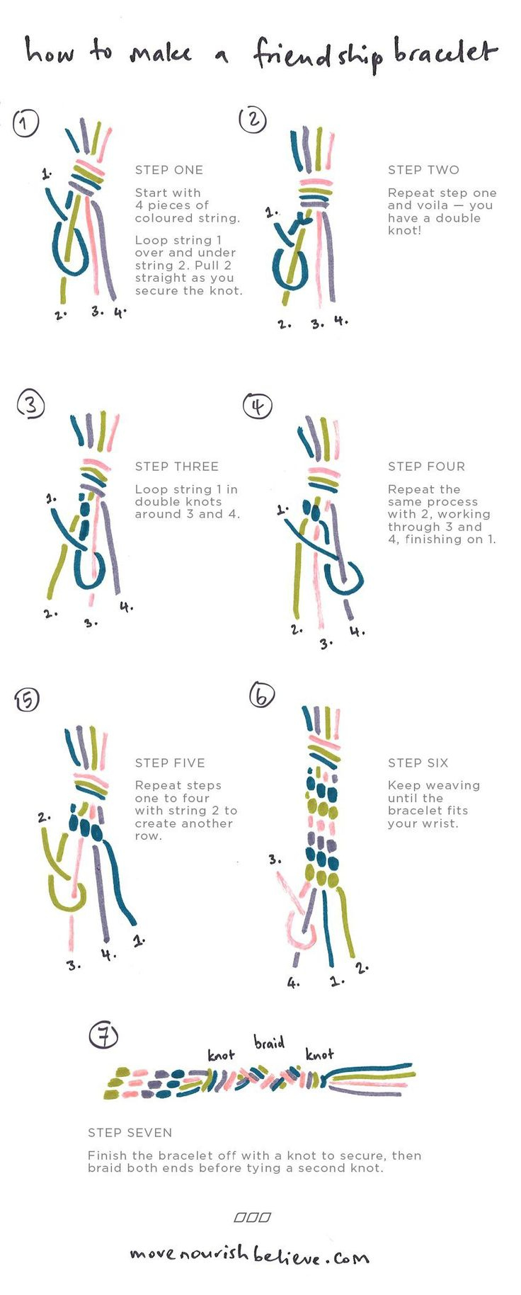 Friendship Bracelet Instructions inside Beginner Step By Step Friendship Bracelet Instructions Printable