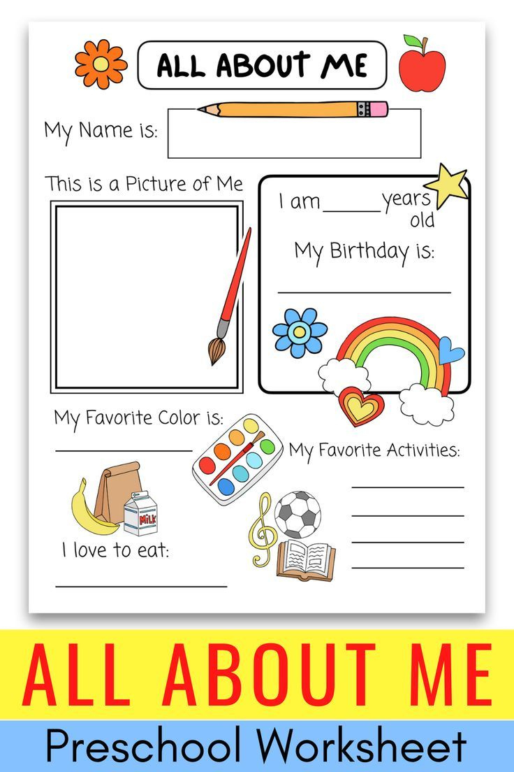 Fun Kid&amp;#039;S Activity. All About Me Worksheet For Kids To Fill Out. pertaining to All About Me Printable Kindergarten