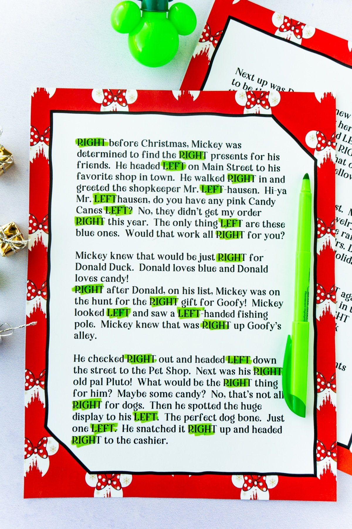 Fun Left Right Christmas Game (4 Printable Stories) - Play Party Plan throughout Left Right Christmas Game Printable Free