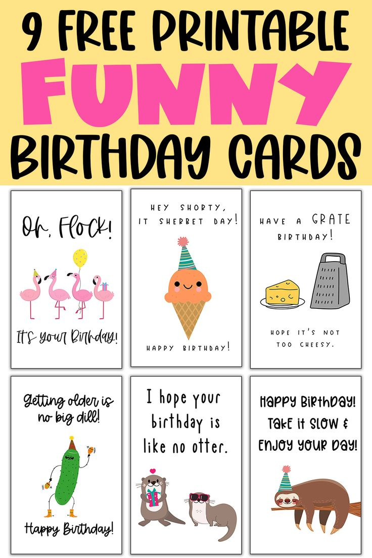 Funny Homemade Birthday Cards - 9 Free Printable Funny Birthday Cards regarding Free Printable Humorous Birthday Cards For Adults