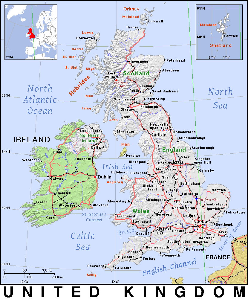 Gb · United Kingdom · Public Domain Mapspat, The Free, Open in Printable Map of Great Britain