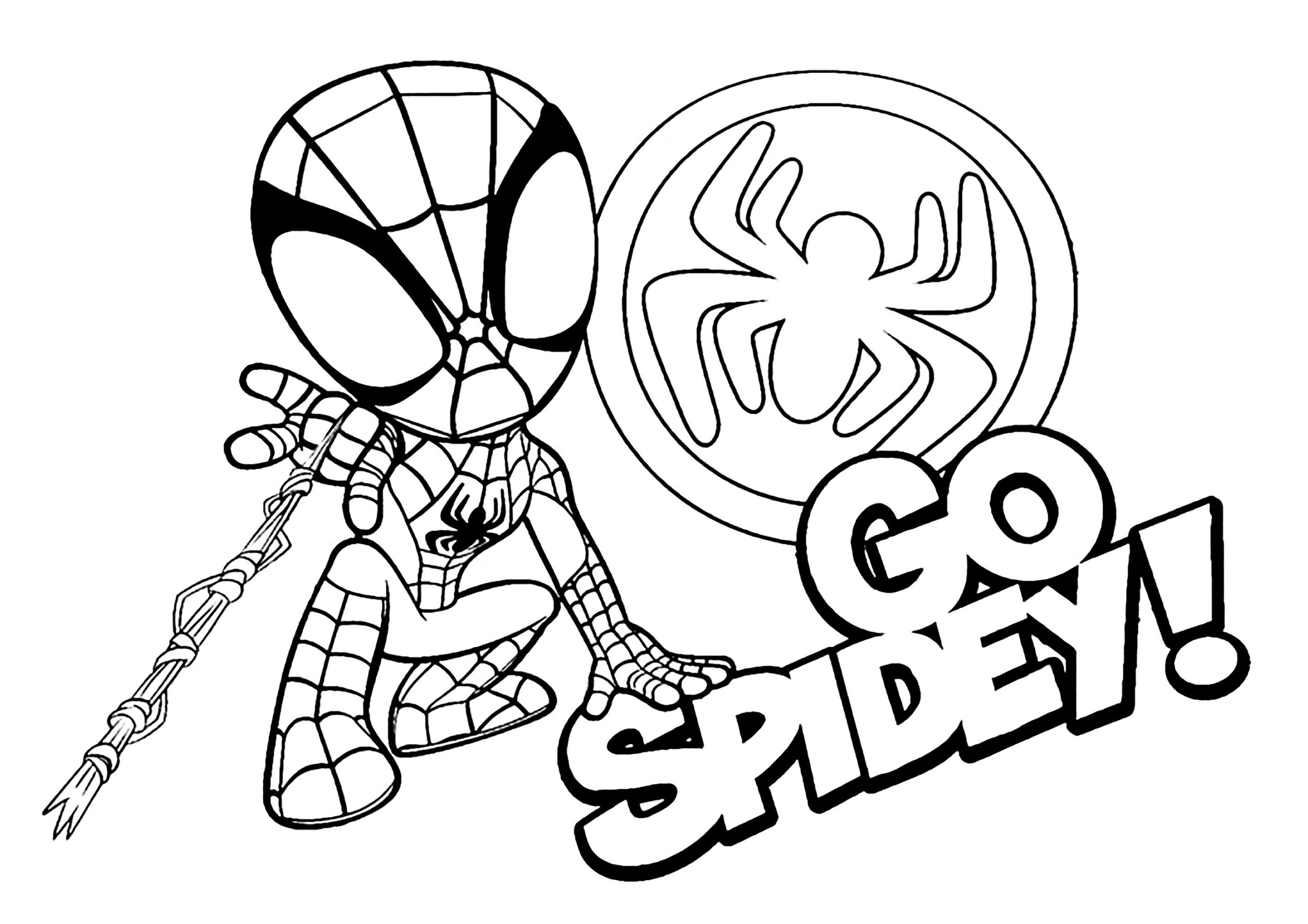 Go Spidey! - Spidey And His Amazing Friends Coloring Pages inside Spidey and His Amazing Friends Printable