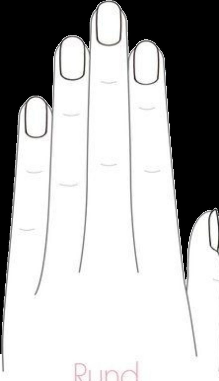 Hand Print inside Printable Hand Template with Nails