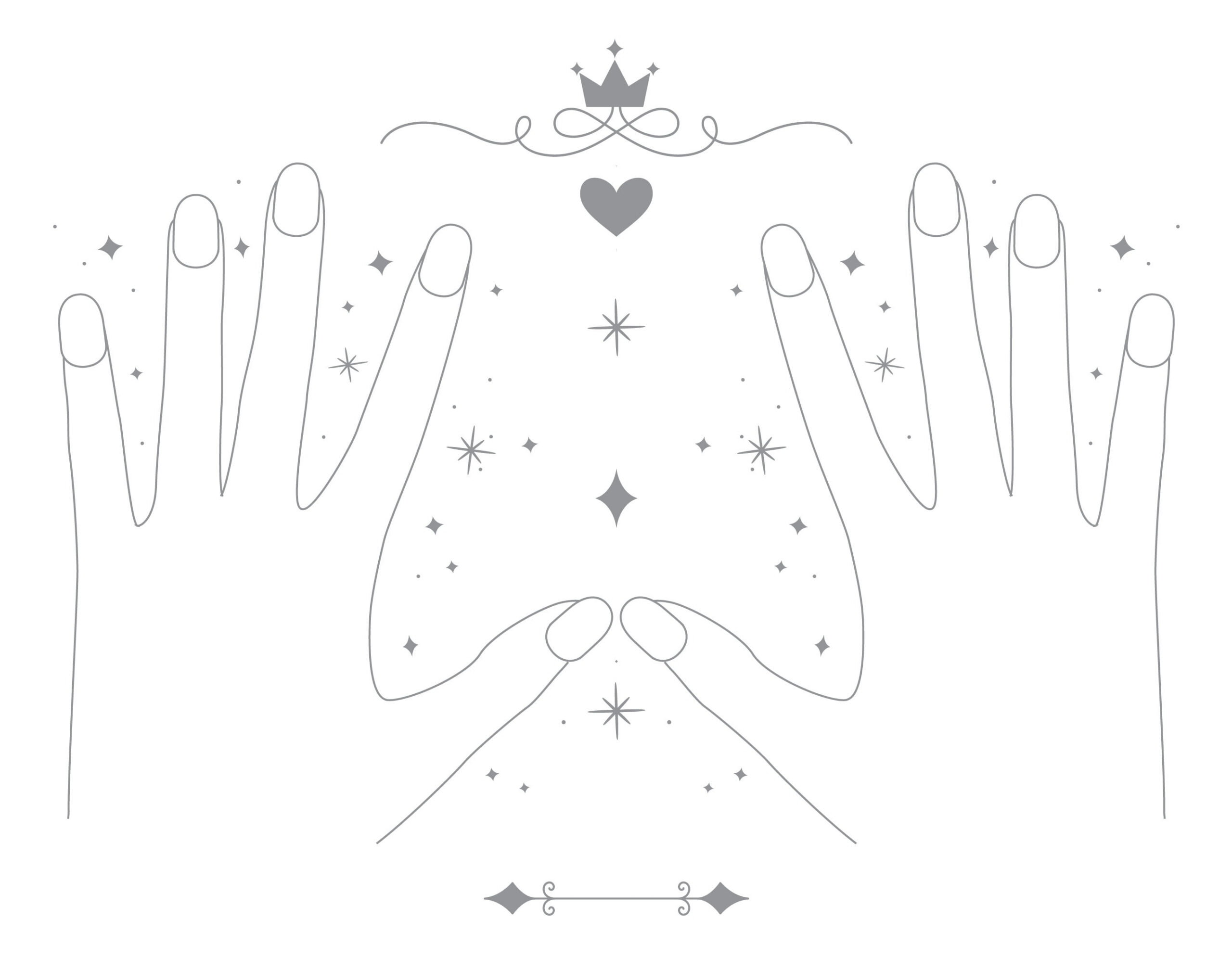 Hand With Nails Manicure Template To Color! - Etsy Uk pertaining to Printable Hand Template With Nails