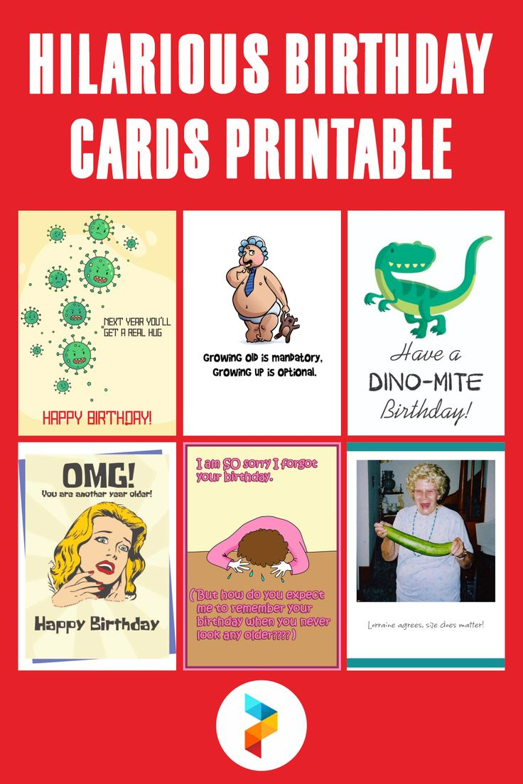 Hilarious Birthday Cards - 10 Free Pdf Printables | Printablee inside Free Printable Humorous Birthday Cards For Adults