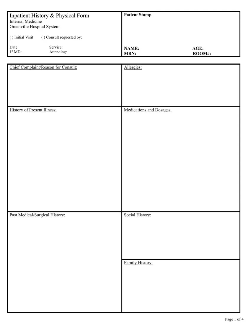 History And Physical Form ≡ Fill Out Printable Pdf Forms Online in Printable History And Physical Template