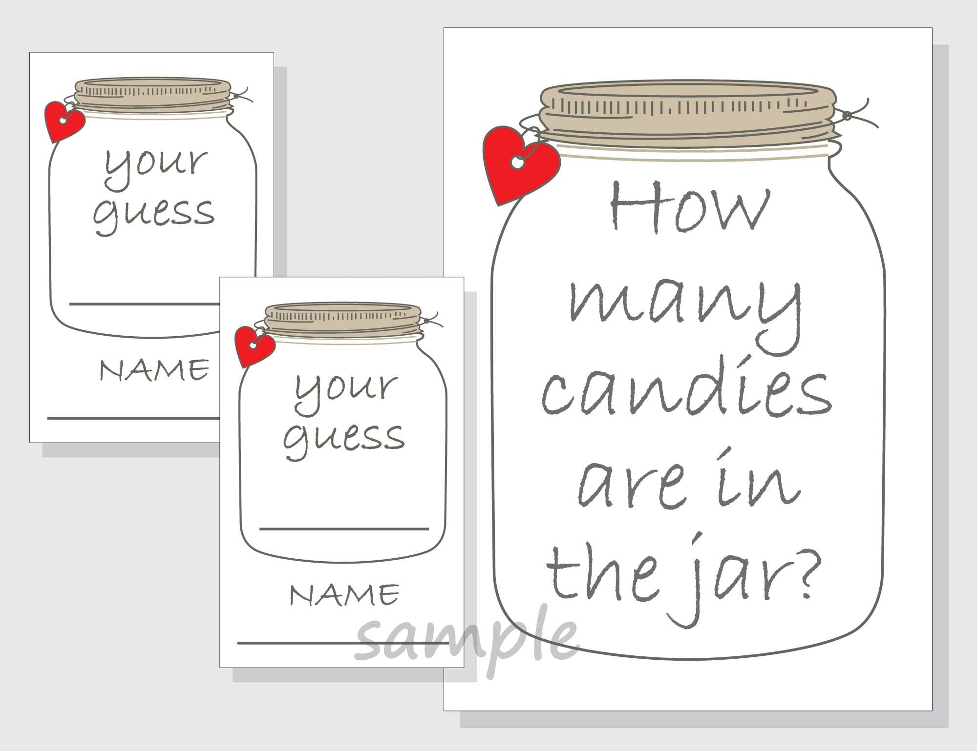 How Many Candies Are In The Jar? Printable Game - Candy - Mason in Printable Guess How Many in the Jar