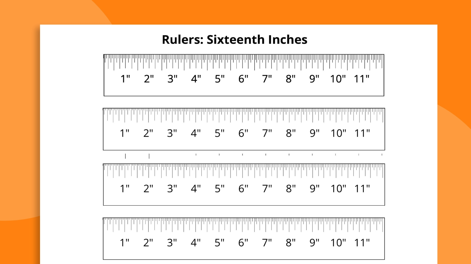 How To Use A Fractional Ruler (Inches) - Worksheets Library intended for 1/16 Scale Ruler Printable