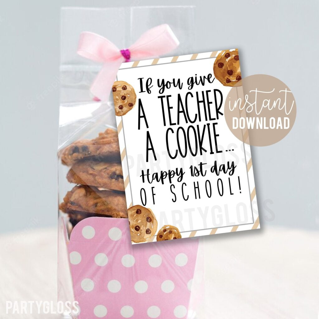 If You Give A Teacher A Cookie Free Printable - Printable Party Favors with If You Give a Teacher a Cookie Free Printable