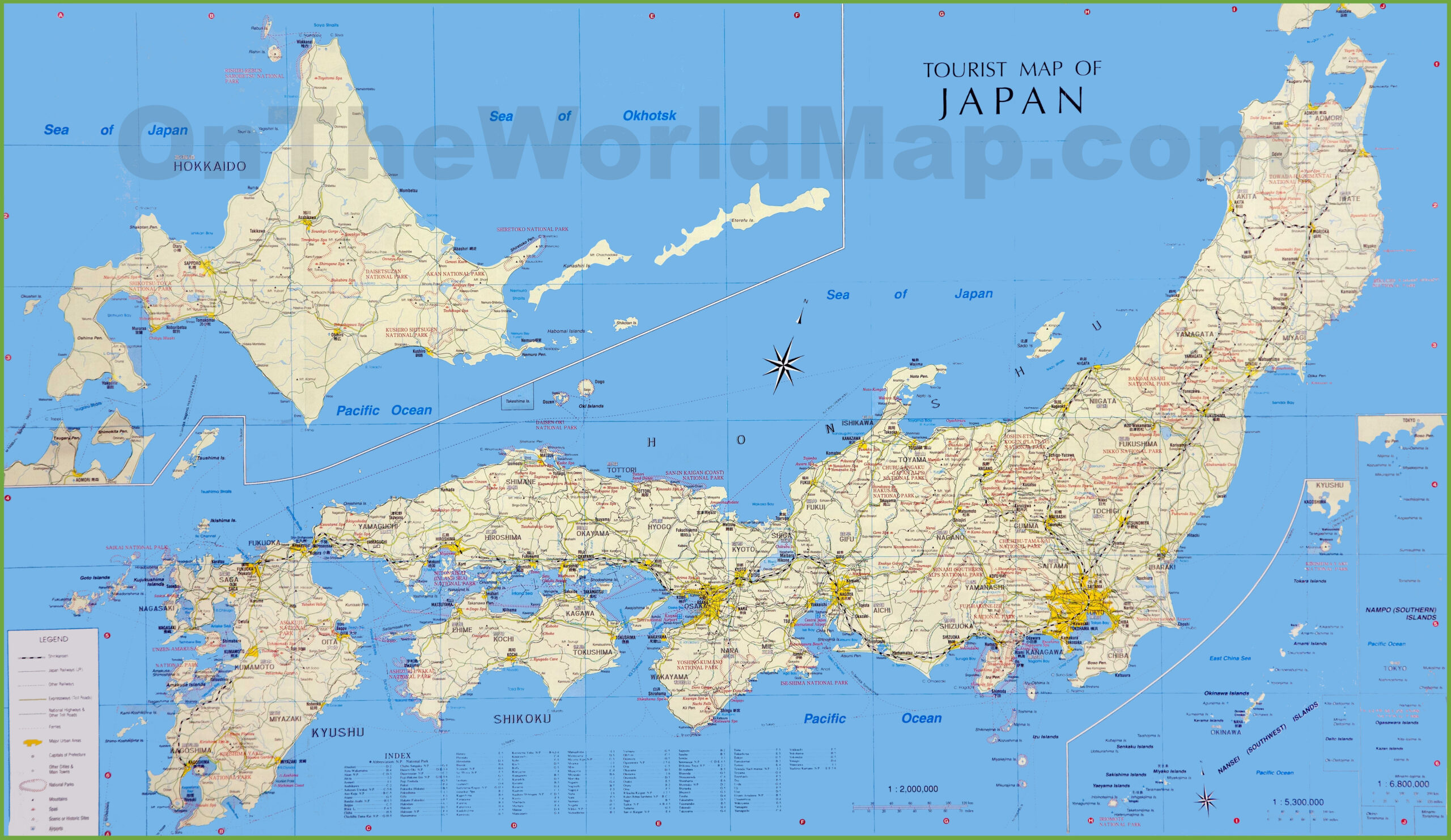 Japan Tourist Map - Ontheworldmap with regard to Printable Tourist Map of Japan