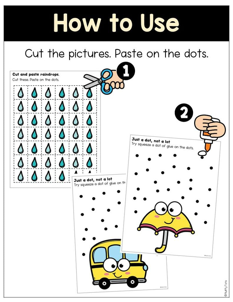 Just A Dot, Not A Lot Fun Glue Practice Worksheets - Fluffytots with regard to Just A Dot Not A Lot Free Printable