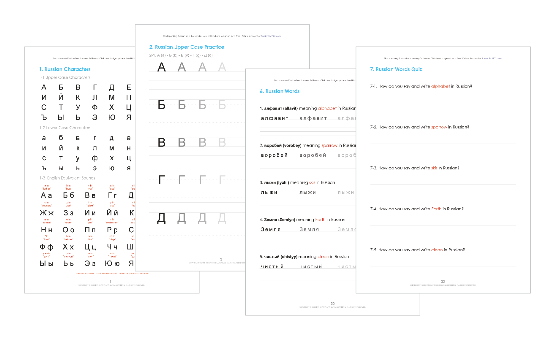 Learn The Russian Alphabet With The Free Ebook - Russianpod101 pertaining to Russian Traceable Alphabet Printable Free Download