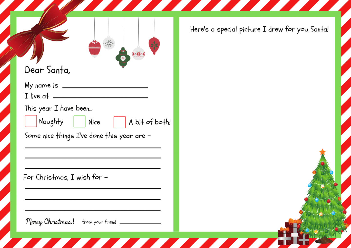 Letters To Santa Templates {Free Printables} - Super Busy Mum intended for Free Printable Letter To Father Christmas