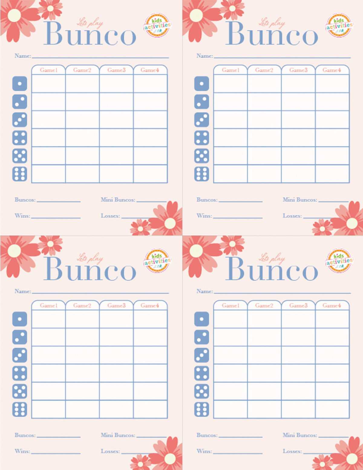 Make A Bunco Party Box With Free Printable Bunco Score Sheets with Printable Bunco Score Sheets Free Download