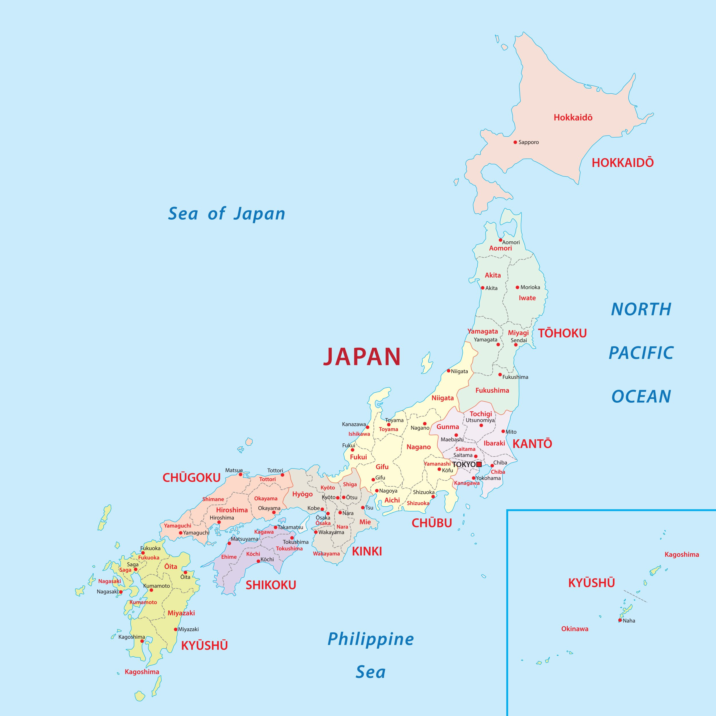 Map Of Japan - Japan Rail Pass pertaining to Printable Tourist Map of Japan