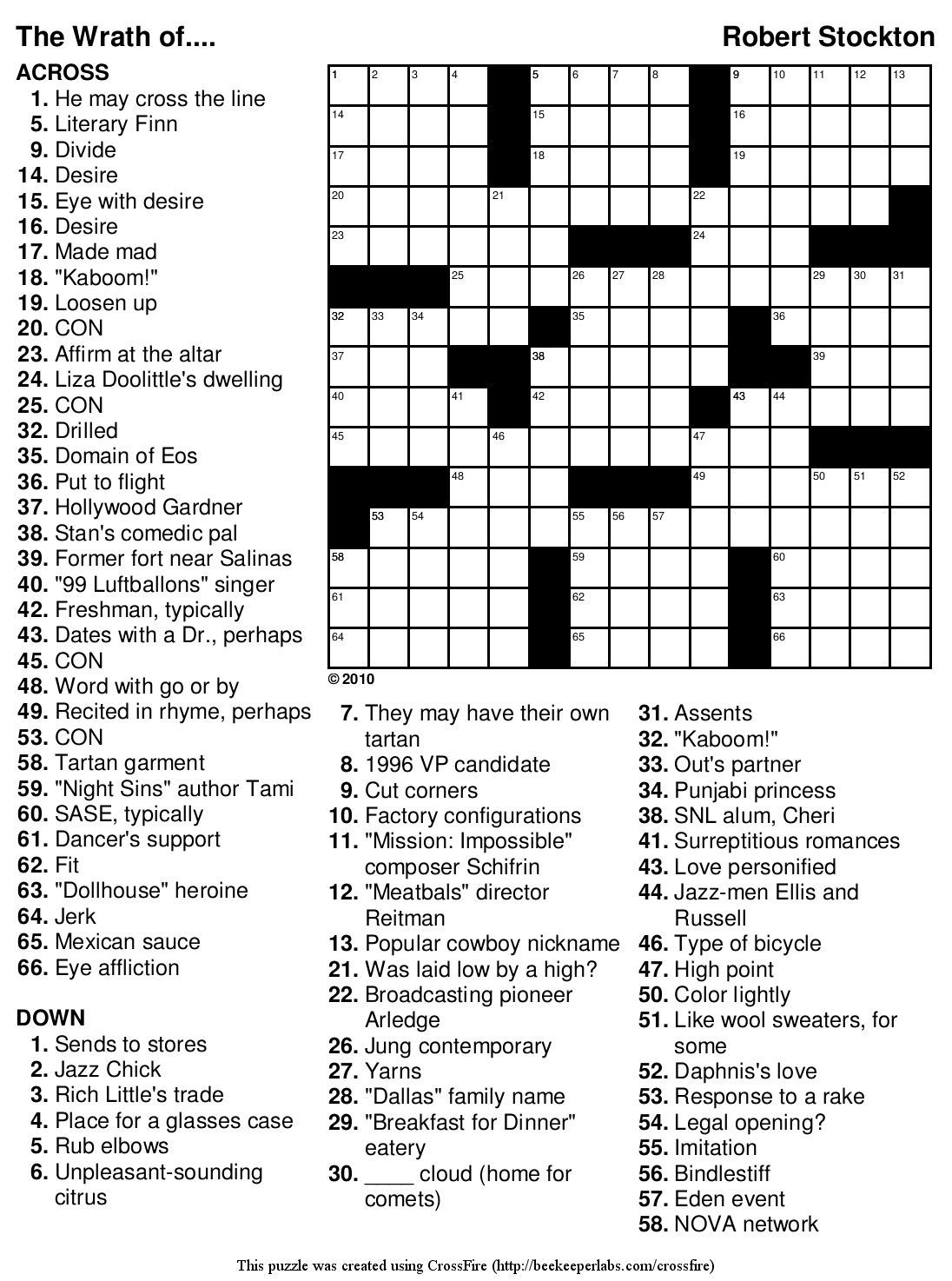 Medium Difficulty Printable Crossword Puzzles - Printable with regard to Printable Crossword Puzzles Medium Difficulty