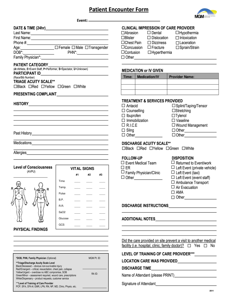 Mgm Patient Encounter Form - Fill Online, Printable, Fillable with Printable Home Health Assessment Form