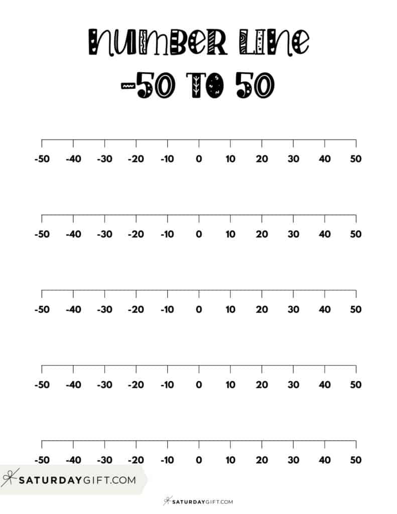 Negative And Positive Number Line - 19 Free Printable Blank Worksheets within Printable Number Line With Negative And Positive Numbers