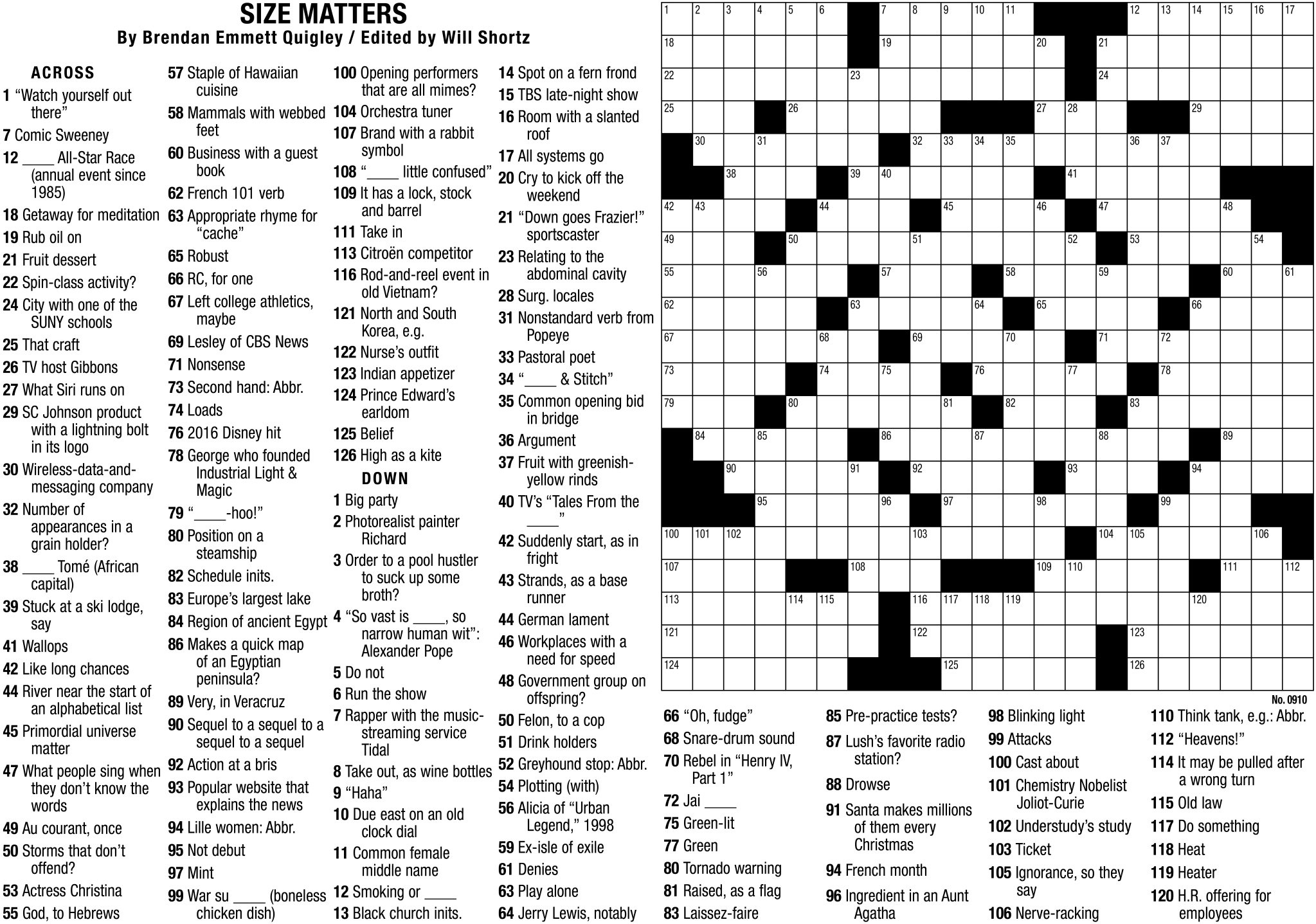 New York Times Crossword Puzzle within Printable New York Times Crossword Puzzle