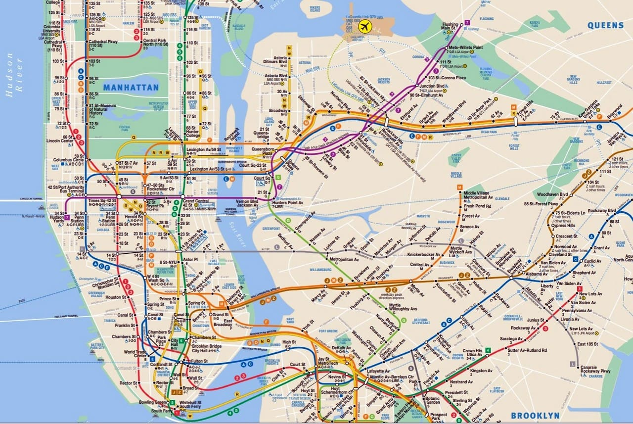 Nyc Subway Map | Apps, Tips, Free Maps, Schedule, Omny throughout Printable New York City Subway Map