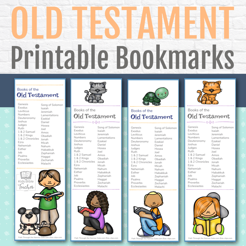 Old Testament Bible Bookmarks - Kids Bible Teacher with Books Of The Bible Bookmark Printable