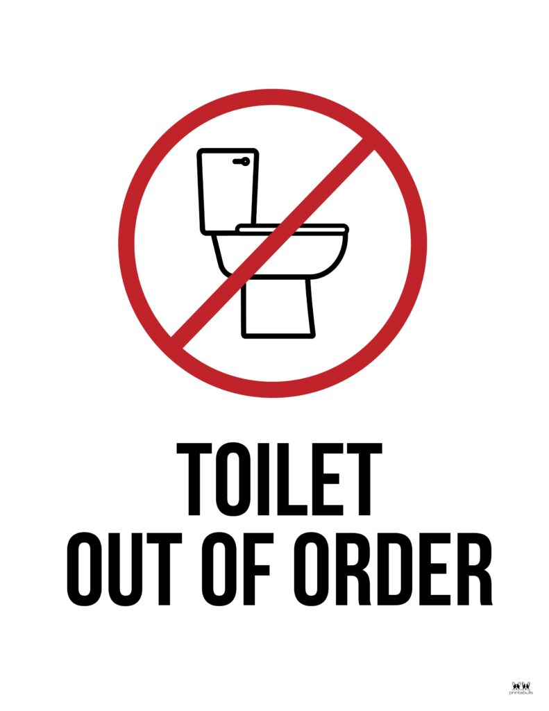 Out Of Order Signs - 25 Free Printable Signs | Printabulls with Printable Bathroom Out of Order Sign