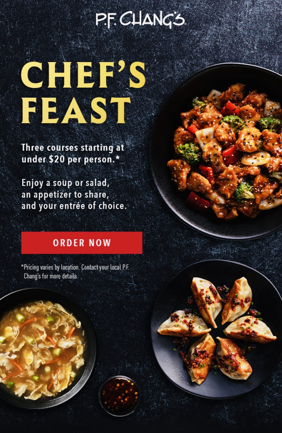 P.f. Chang&amp;#039;S Offers Affordable Chef&amp;#039;S Feast Menu - Starting At in Printable Pf Chang Menu With Prices