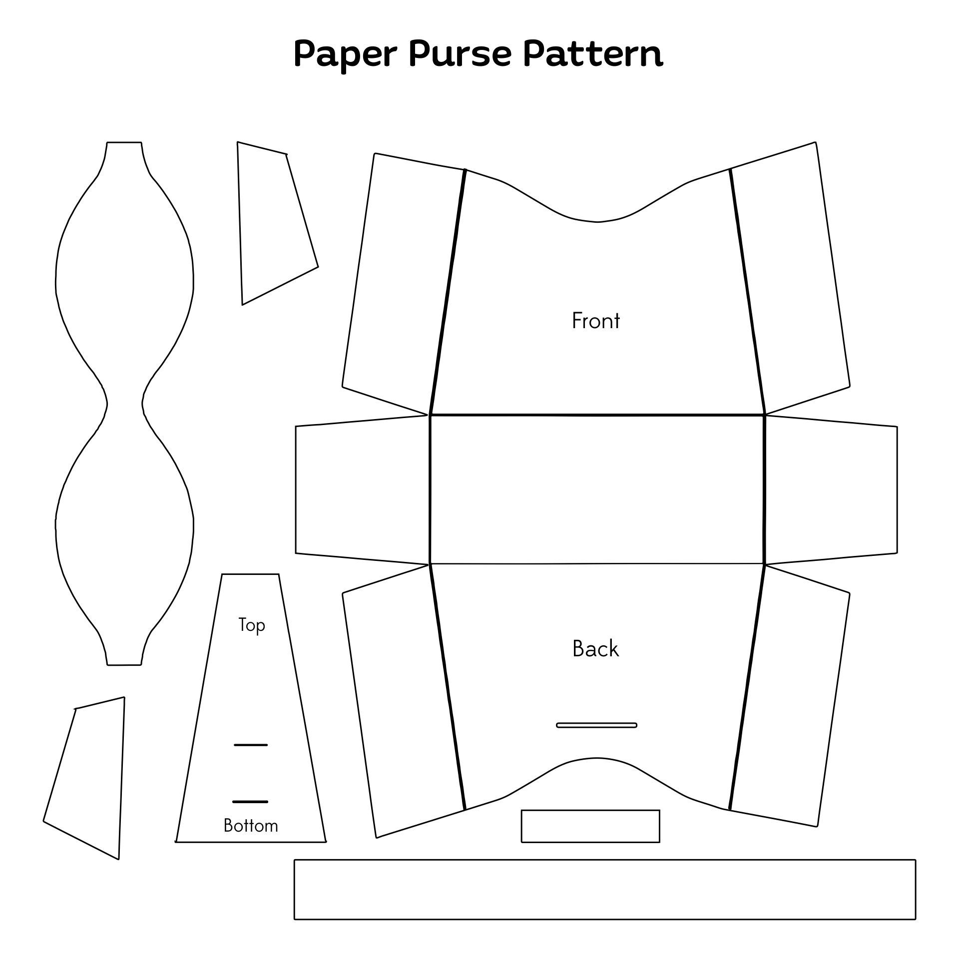 Paper Purse Templates - 10 Free Pdf Printables | Printablee inside Free Paper Purse Template Printable
