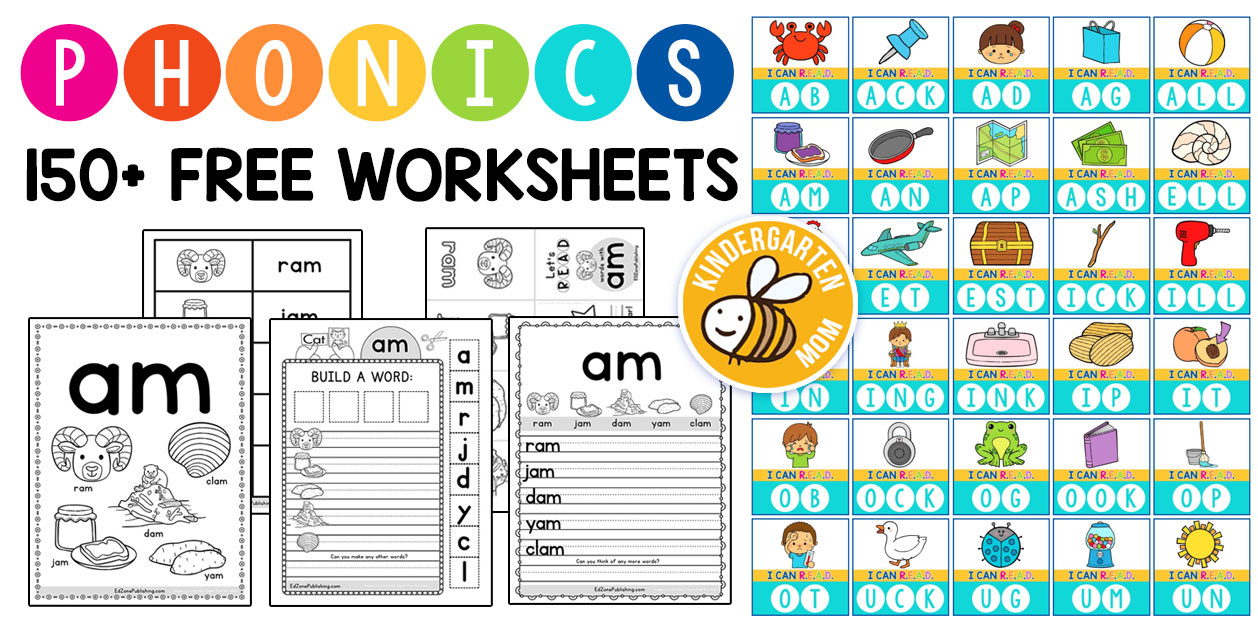 Phonics Worksheets - Kindergarten Mom intended for Kindergarten Worksheets Free Printables Phonics