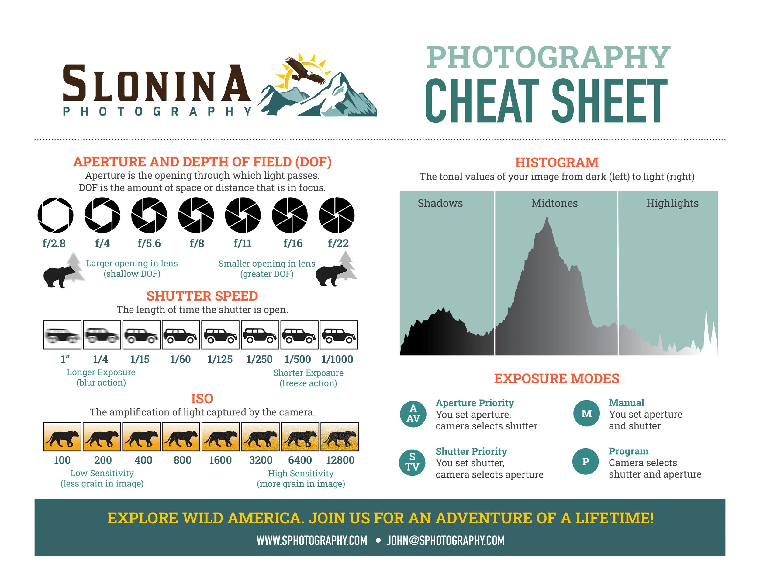 Photography Exposure Triangle — Slonina Nature Photography intended for Printable Exposure Triangle Cheat Sheet
