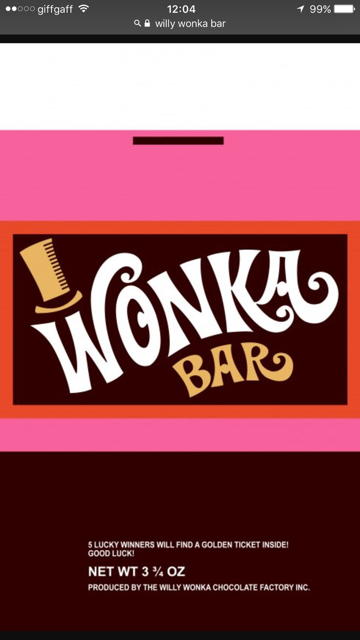 Pinpip Davies On School | Wonka Chocolate, Chocolate Bar intended for Printable Free Wonka Bar Wrapper