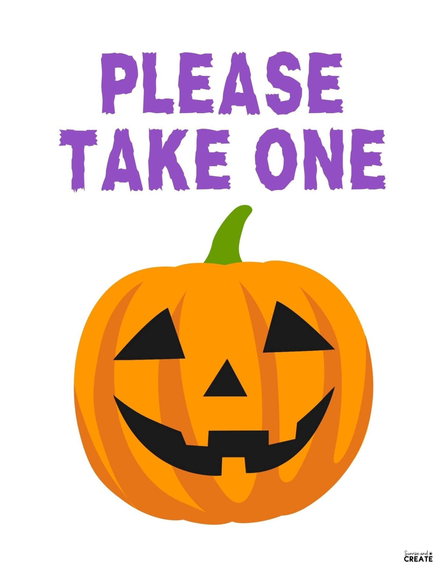 Please Take One Halloween Signs - Free Printables intended for Please Take One Sign Free Printable