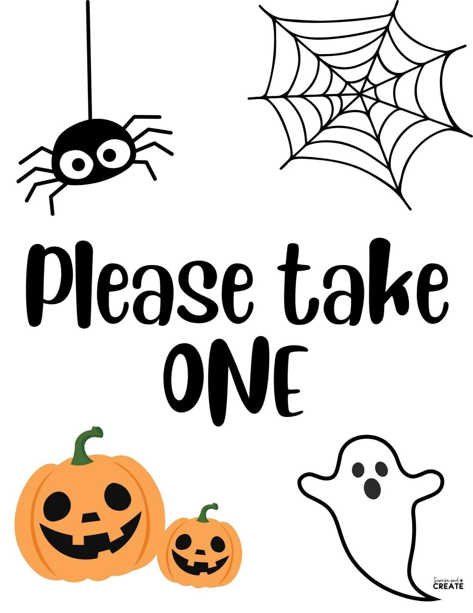 Please Take One Halloween Signs - Free Printables pertaining to Please Take One Sign Free Printable