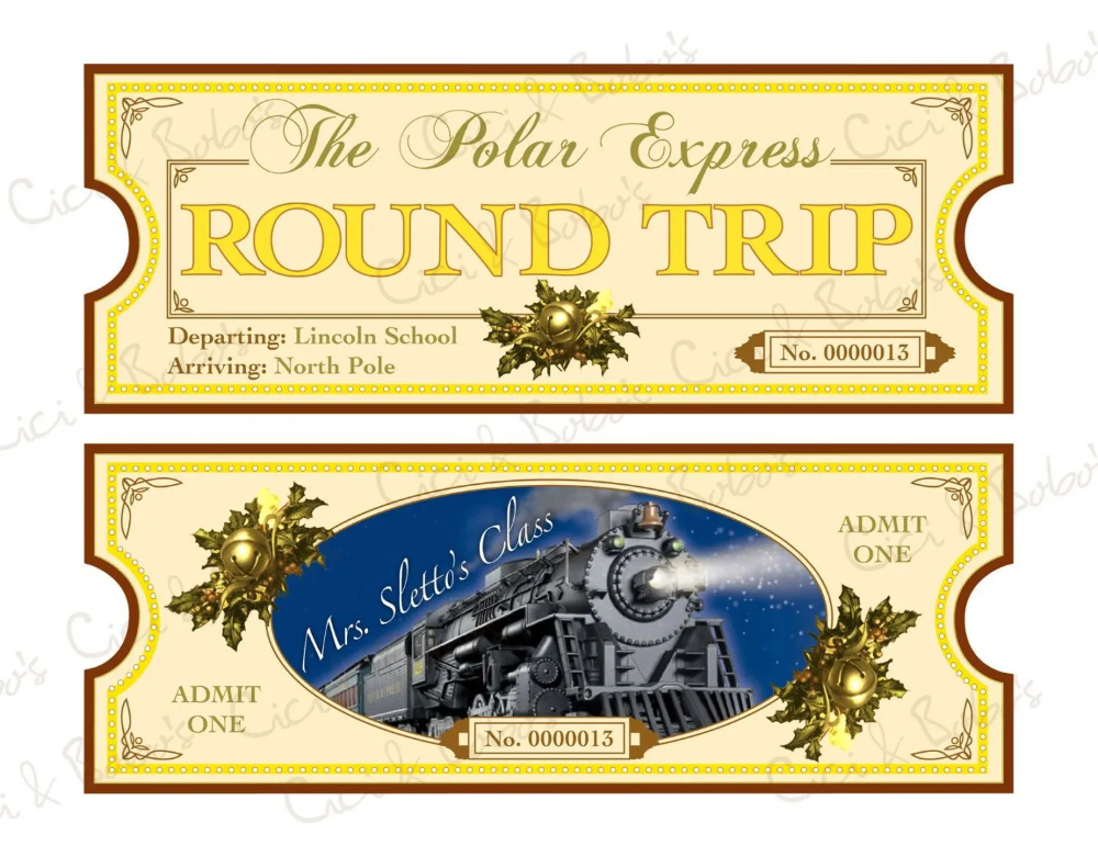 Polar Express Ticket Template Printable - Besttemplatess with Editable Polar Express Ticket Printable