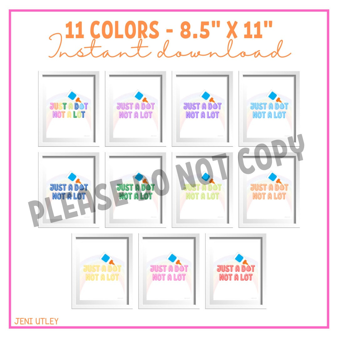 Preschool Classroom Poster Decor - Just A Dot, Not A Lot - Etsy within Just a Dot Not a Lot Free Printable