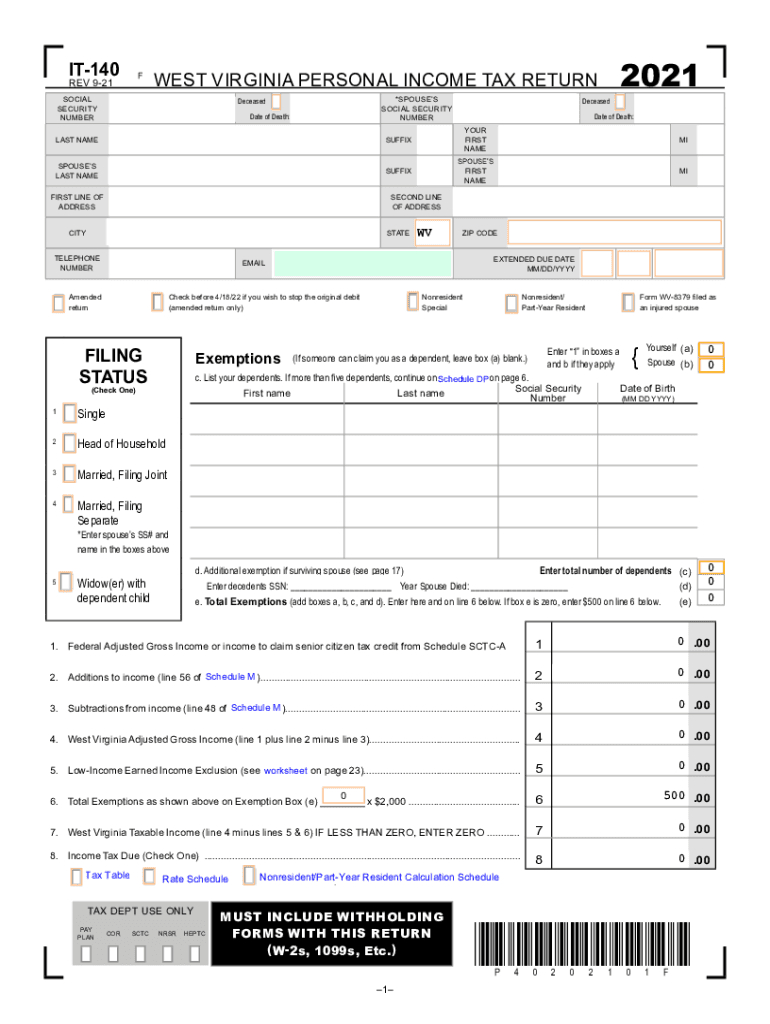 Printable 2024 Wv State Income Tax Form: Fill Out &amp;amp; Sign Online intended for Printable State Income Tax Forms